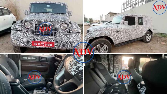 5-Door Mahindra Thar Spied Testing: Unveiling Design, Features